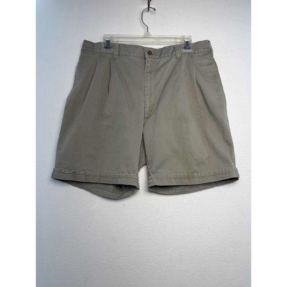 Savane Process Men's 38 Shorts Short Gray Cuffed Pleated Front Vintage Cotton